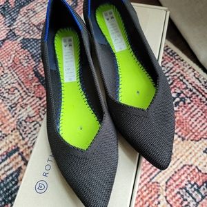 Rothy's black solid flats